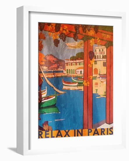 Relax In Paris-Jace Grey-Framed Art Print