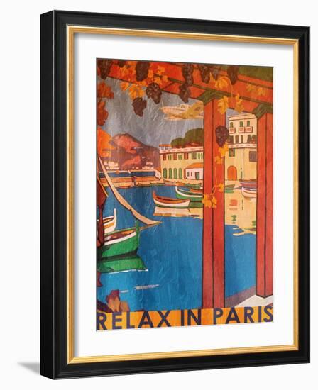 Relax In Paris-Jace Grey-Framed Art Print