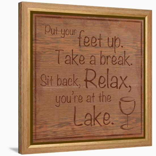 Relax Lake-Lauren Gibbons-Framed Stretched Canvas