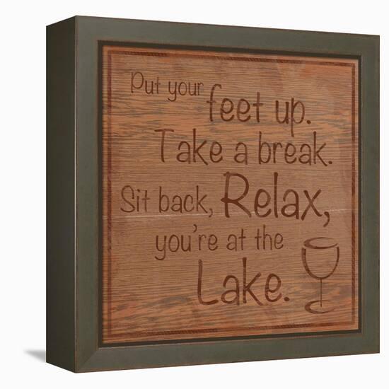 Relax Lake-Lauren Gibbons-Framed Stretched Canvas