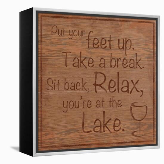 Relax Lake-Lauren Gibbons-Framed Stretched Canvas