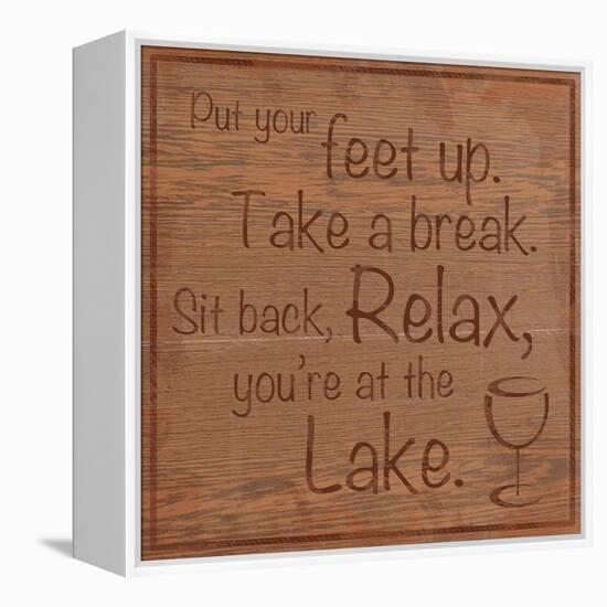 Relax Lake-Lauren Gibbons-Framed Stretched Canvas