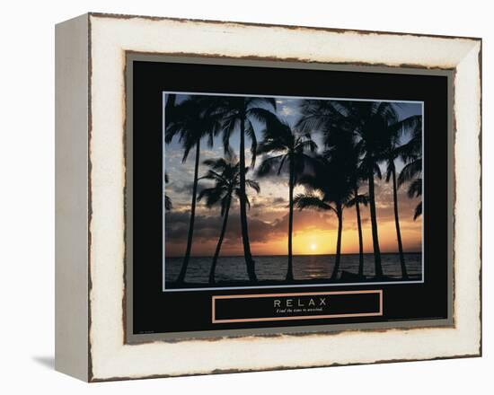 Relax - Palm Trees on Beach-Unknown Unknown-Framed Stretched Canvas