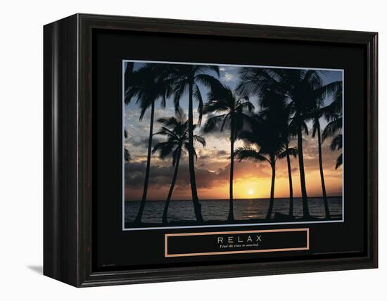 Relax - Palm Trees on Beach-Unknown Unknown-Framed Stretched Canvas