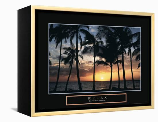 Relax - Palm Trees on Beach-Unknown Unknown-Framed Stretched Canvas