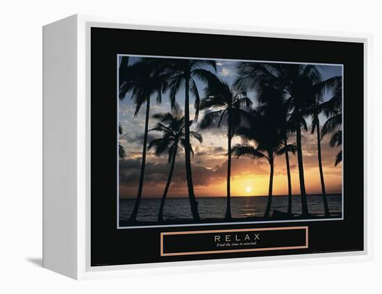 Relax - Palm Trees on Beach-Unknown Unknown-Framed Stretched Canvas