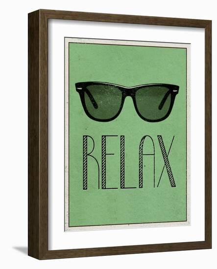 Relax Retro Sunglasses Art Poster Print-null-Framed Art Print