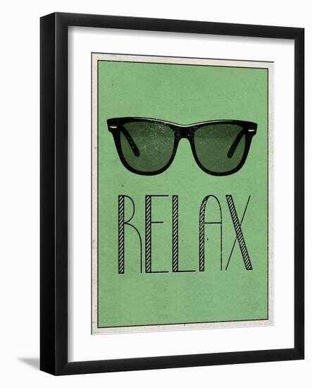 Relax Retro Sunglasses Art Poster Print--Framed Art Print