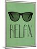 Relax Retro Sunglasses Art Poster Print-null-Mounted Art Print