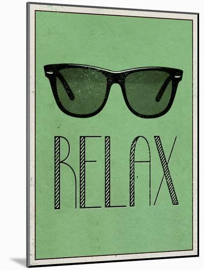 Relax Retro Sunglasses Art Poster Print-null-Mounted Art Print