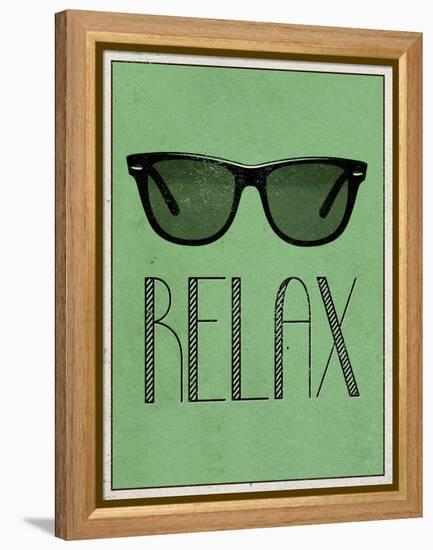 Relax Retro Sunglasses Art Poster Print-null-Framed Stretched Canvas