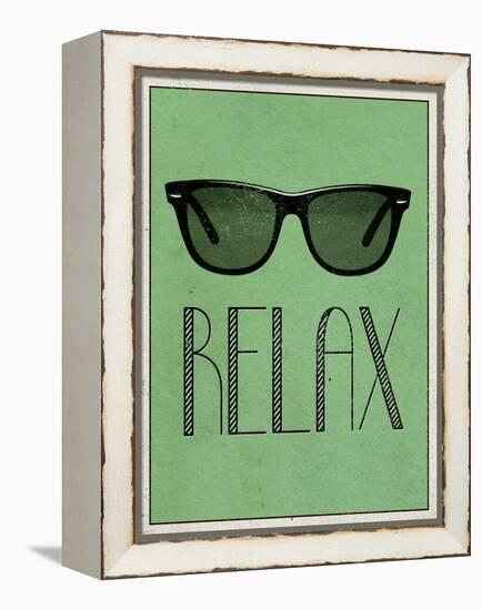 Relax Retro Sunglasses Art Poster Print-null-Framed Stretched Canvas