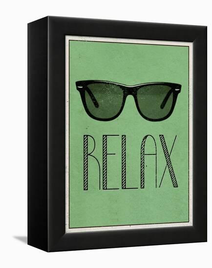 Relax Retro Sunglasses Art Poster Print-null-Framed Stretched Canvas