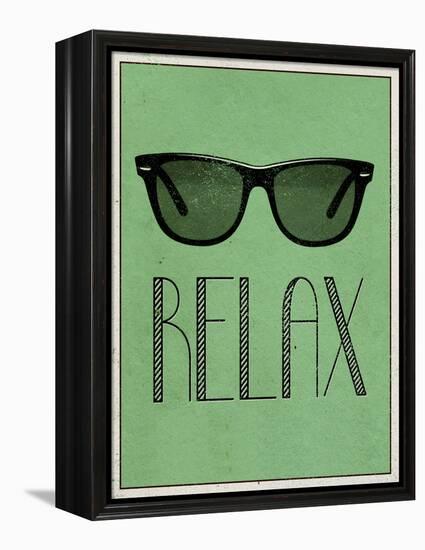 Relax Retro Sunglasses Art Poster Print-null-Framed Stretched Canvas