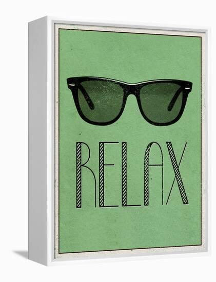 Relax Retro Sunglasses Art Poster Print-null-Framed Stretched Canvas