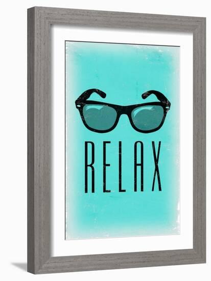 Relax - Sunglasses-Lantern Press-Framed Premium Giclee Print