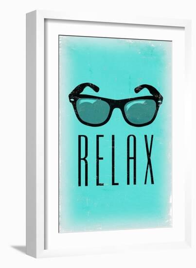 Relax - Sunglasses-Lantern Press-Framed Premium Giclee Print