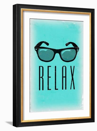 Relax - Sunglasses-Lantern Press-Framed Premium Giclee Print