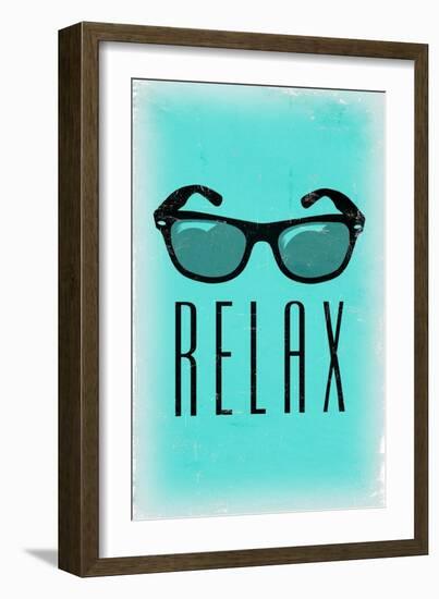 Relax - Sunglasses-Lantern Press-Framed Art Print