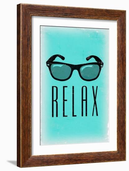 Relax - Sunglasses-Lantern Press-Framed Art Print