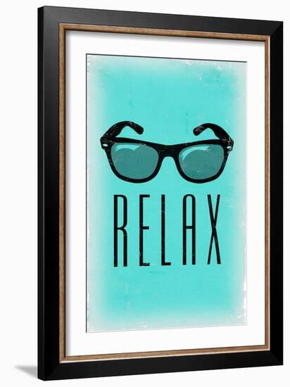 Relax - Sunglasses-Lantern Press-Framed Art Print