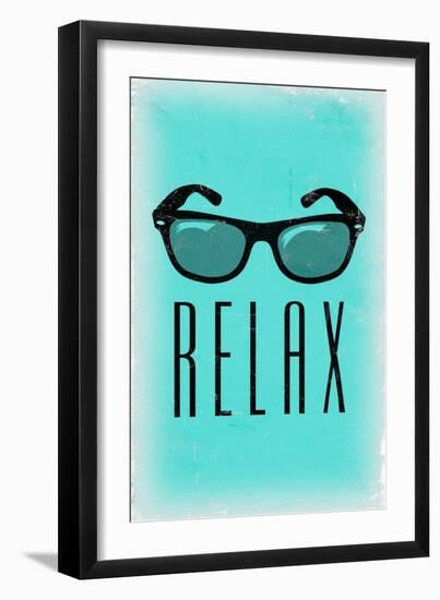 Relax - Sunglasses-Lantern Press-Framed Art Print