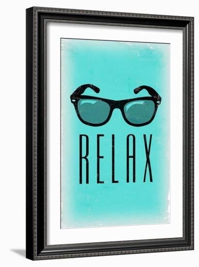 Relax - Sunglasses-Lantern Press-Framed Art Print