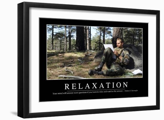 Relaxation: Inspirational Quote and Motivational Poster-null-Framed Photographic Print