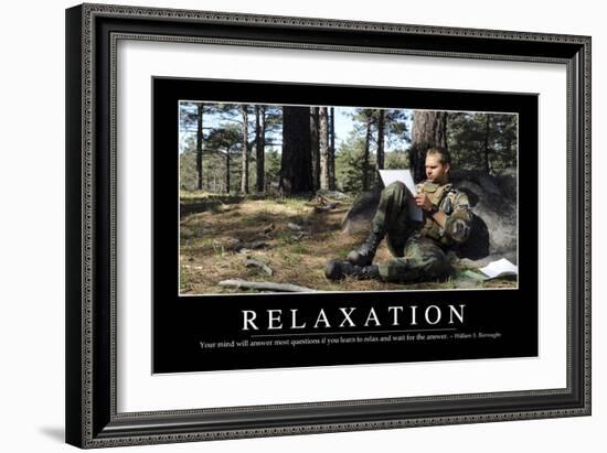 Relaxation: Inspirational Quote and Motivational Poster-null-Framed Photographic Print