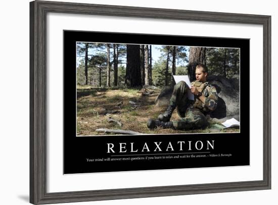 Relaxation: Inspirational Quote and Motivational Poster-null-Framed Photographic Print