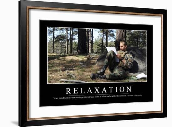 Relaxation: Inspirational Quote and Motivational Poster-null-Framed Photographic Print