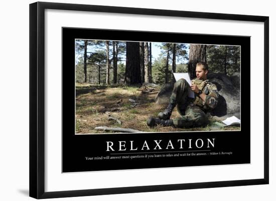 Relaxation: Inspirational Quote and Motivational Poster-null-Framed Photographic Print