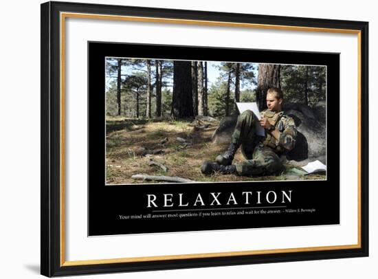 Relaxation: Inspirational Quote and Motivational Poster-null-Framed Photographic Print