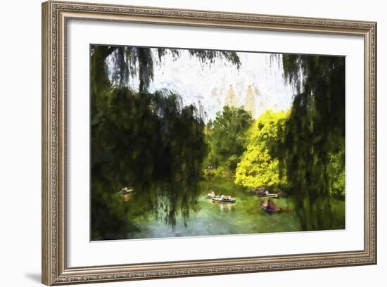 Relaxing at Central Park-Philippe Hugonnard-Framed Giclee Print