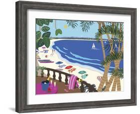Relaxing At The Beach-Cindy Wider-Framed Giclee Print