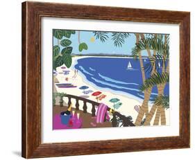 Relaxing At The Beach-Cindy Wider-Framed Giclee Print