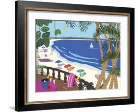 Relaxing At The Beach-Cindy Wider-Framed Giclee Print
