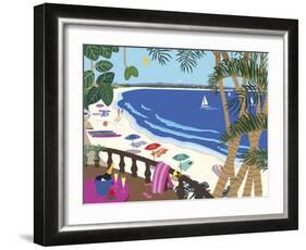 Relaxing At The Beach-Cindy Wider-Framed Giclee Print