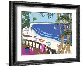 Relaxing At The Beach-Cindy Wider-Framed Giclee Print