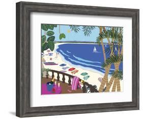 Relaxing At The Beach-Cindy Wider-Framed Giclee Print