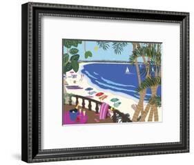 Relaxing At The Beach-Cindy Wider-Framed Giclee Print