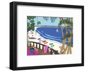 Relaxing At The Beach-Cindy Wider-Framed Giclee Print