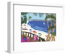 Relaxing At The Beach-Cindy Wider-Framed Giclee Print