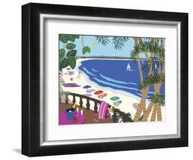 Relaxing At The Beach-Cindy Wider-Framed Giclee Print