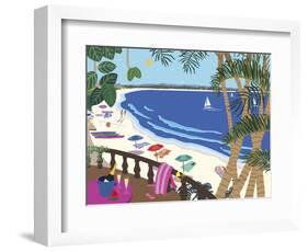 Relaxing At The Beach-Cindy Wider-Framed Giclee Print