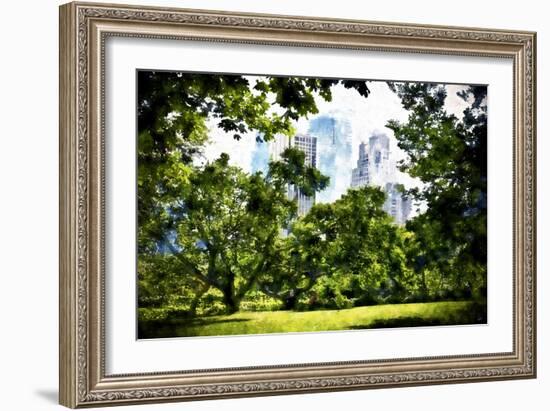 Relaxing day at Central Park-Philippe Hugonnard-Framed Giclee Print