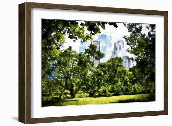 Relaxing day at Central Park-Philippe Hugonnard-Framed Giclee Print