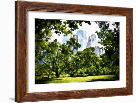 Relaxing day at Central Park-Philippe Hugonnard-Framed Giclee Print