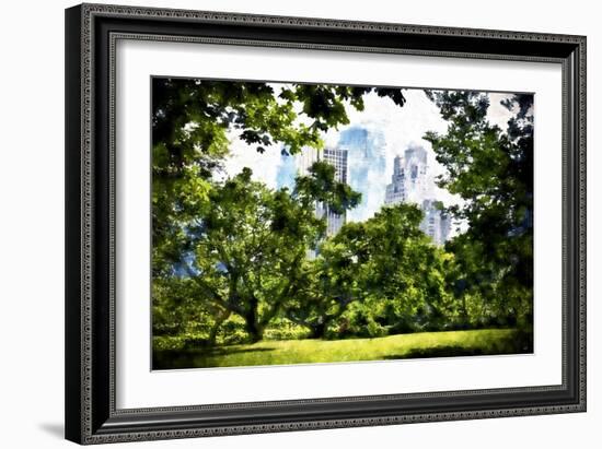 Relaxing day at Central Park-Philippe Hugonnard-Framed Giclee Print