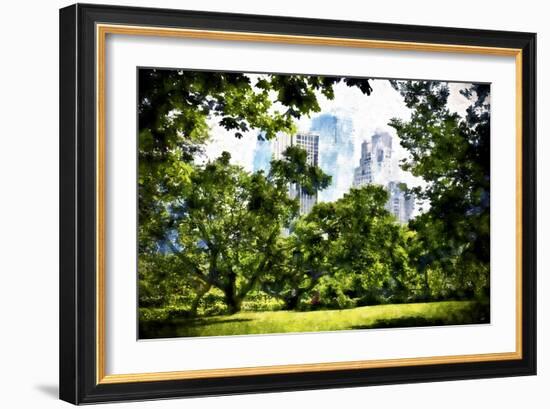 Relaxing day at Central Park-Philippe Hugonnard-Framed Giclee Print